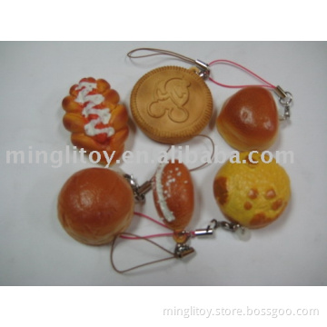 pu bread keychain